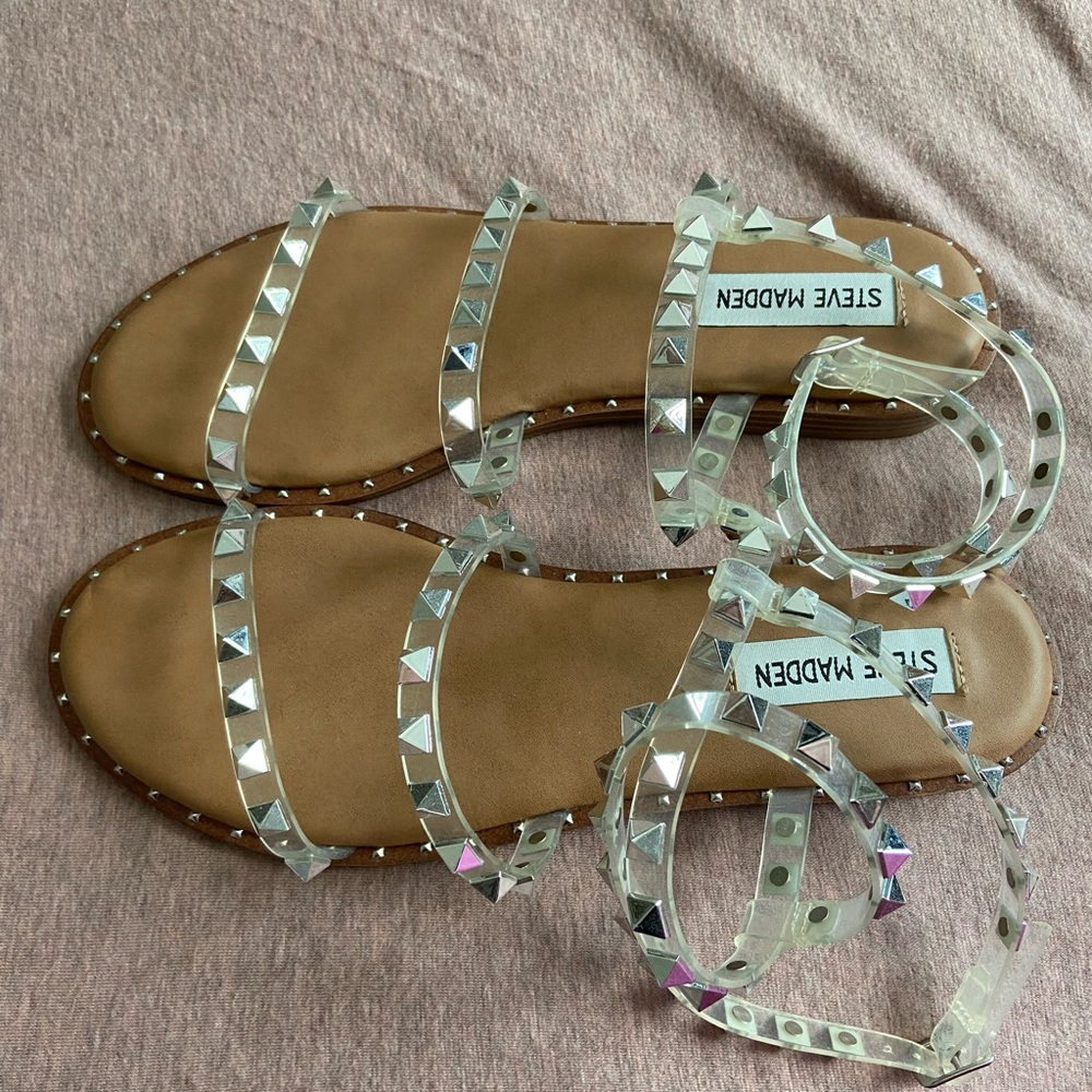 Steve Madden Travel Clear sandals size 8